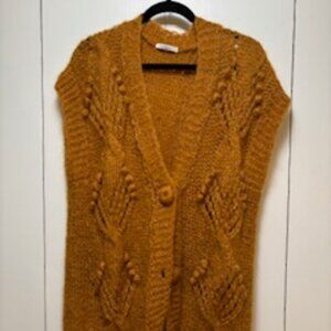 Mes Demoiselles Mohair Sweater Vest, dark pumpkin sz XL